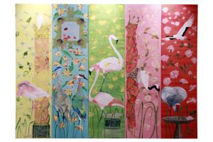 Voutsa   Hand-Painted-Wallpaper  Garden of Earthly Delights
