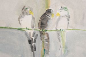 Voutsa   Hand-Painted-Wallpaper  Birds  1