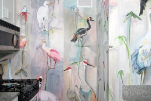 Voutsa   Hand-Painted-Wallpaper  Birds