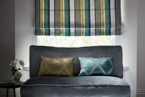 James Hare  Evolution Collection   Evolution Stripe Blue/Citrine